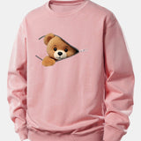 Velira Sweatshirts Šviesiai rožinė / XS Užtrauktuko Meškos Rašto Laisvalaikio Džemperis