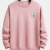 Velira Sweatshirts šviesiai rožinė / XS Vaiduoklis, geriantis kavą, spauda, laisvas kirpimas, džemperis