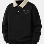 Velira Sweatshirts Šviesiai ruda / XS Atsipalaidavęs Milano Spaudos Kontrasto Polo Palaidinė