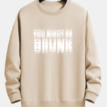 Velira Sweatshirts šviesiai ruda / XS Galbūt esate apsvaigęs spausdinimo laisvo kirpimo džemperis