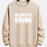 Velira Sweatshirts šviesiai ruda / XS Galbūt esate apsvaigęs spausdinimo laisvo kirpimo džemperis
