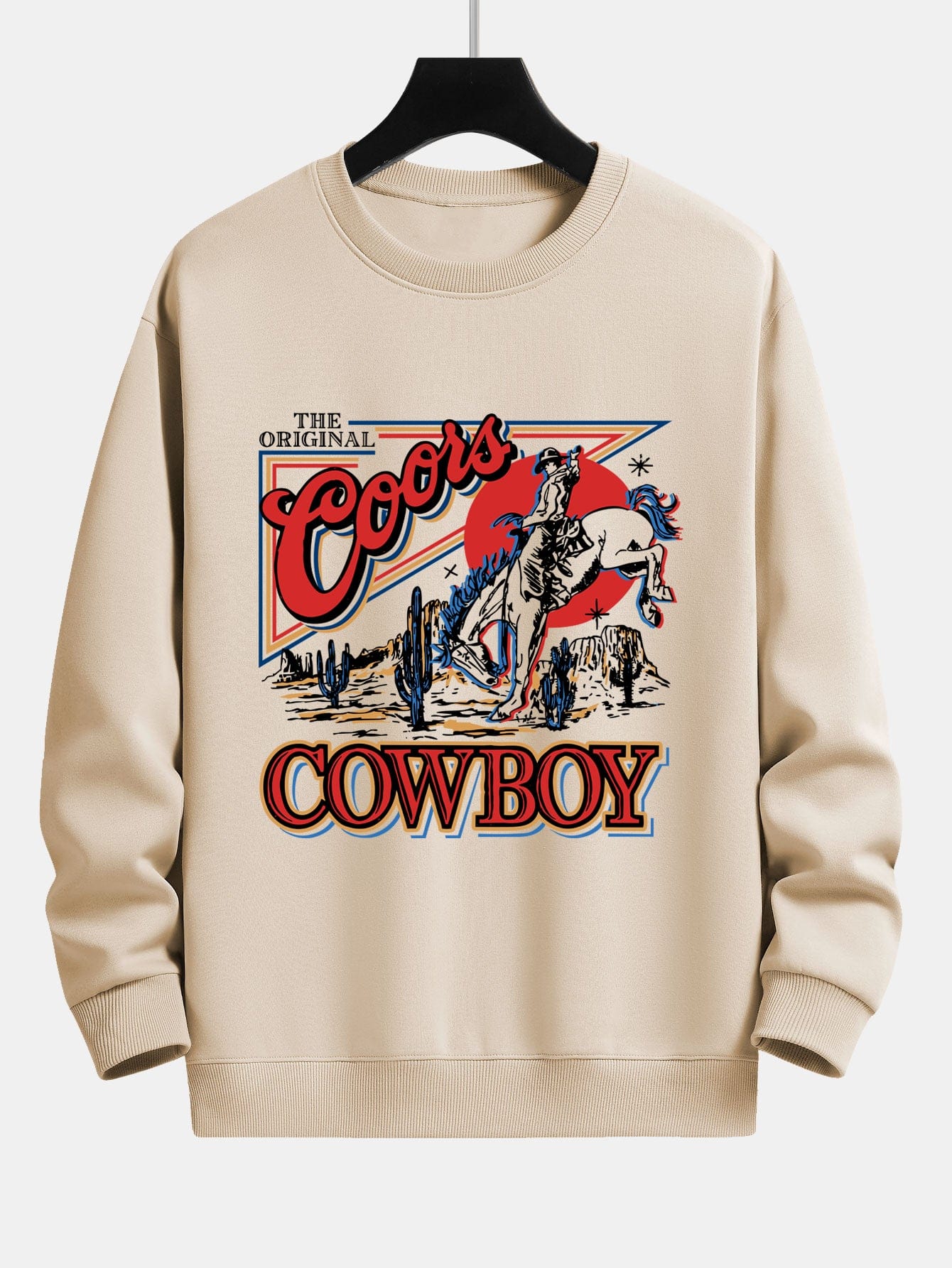 Velira Sweatshirts šviesiai ruda / XS Vakarų Kaimynas Spauda Laisvas Fit Palaidinukė