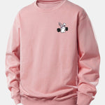 Velira Sweatshirts Šviesiapinkė / XS Fitneso Kiškio Spaudas Laisvas Pjūvis Sportinis Megztinis