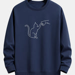 Velira Sweatshirts tamsiai mėlyna / S Katės Fist Bump Spaudimo Relax Fit Palaidinukė