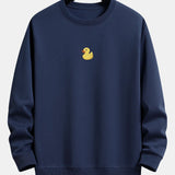 Velira Sweatshirts tamsiai mėlyna / S Maža Geltona Anties Spauda Laisva Fit Kapišonas