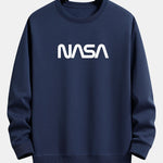 Velira Sweatshirts tamsiai mėlyna / S NASA Print Relax Fit Sweatshirt