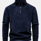Velira Sweatshirts tamsiai mėlyna / S Poliarinio Fleece Ketvirčio Užtrauktuko Megztinis