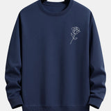 Velira Sweatshirts tamsiai mėlyna / S Rožių Rašto Atsipalaidavęs Palaidinukas