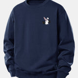 Velira Sweatshirts Tamsiai mėlyna / XS Fitneso Kiškio Spaudas Laisvas Pjūvis Sportinis Megztinis