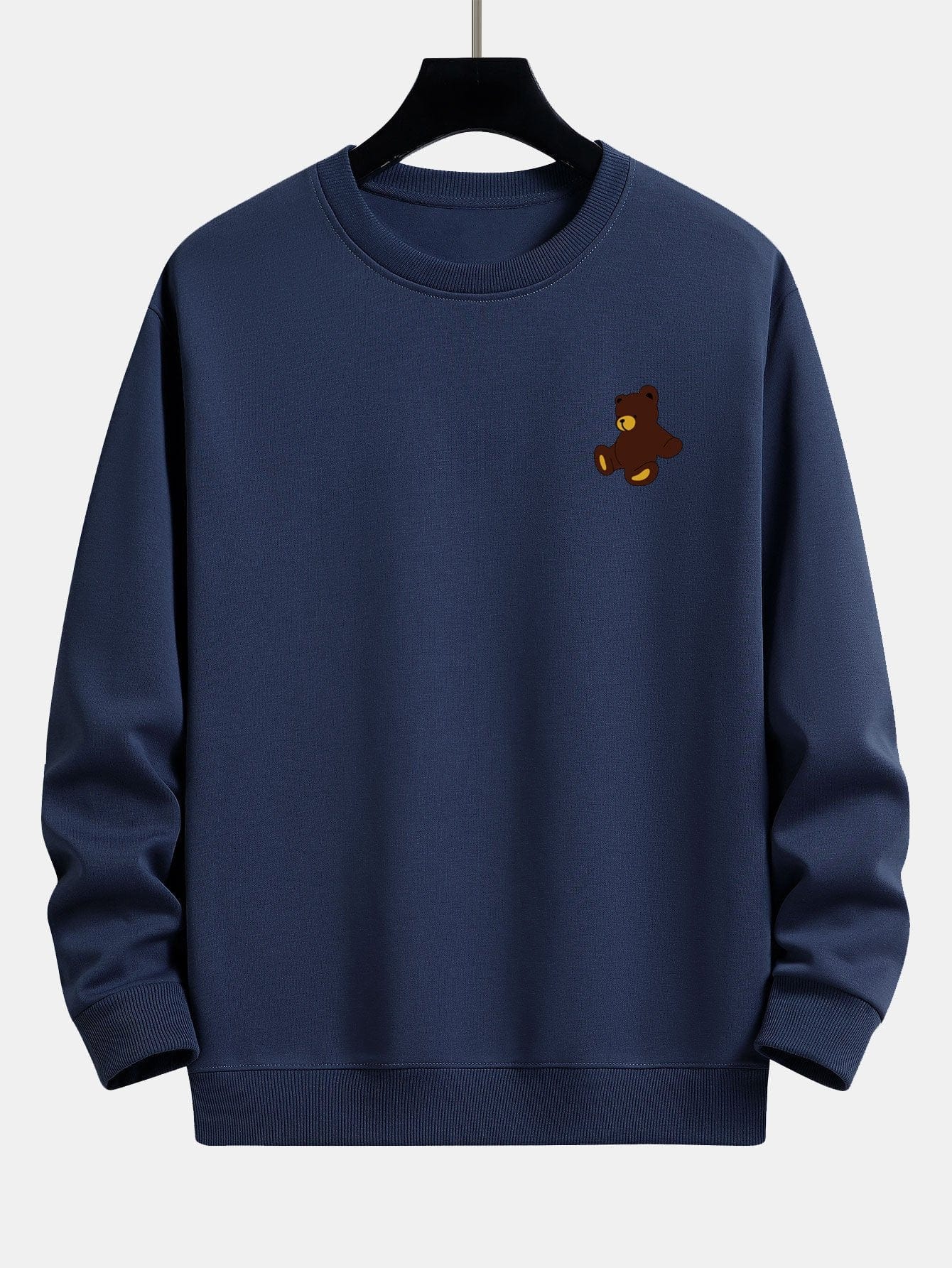 Velira Sweatshirts tamsiai mėlyna / XS Meškiuko Spaudas Atsipalaidavęs Džemperis