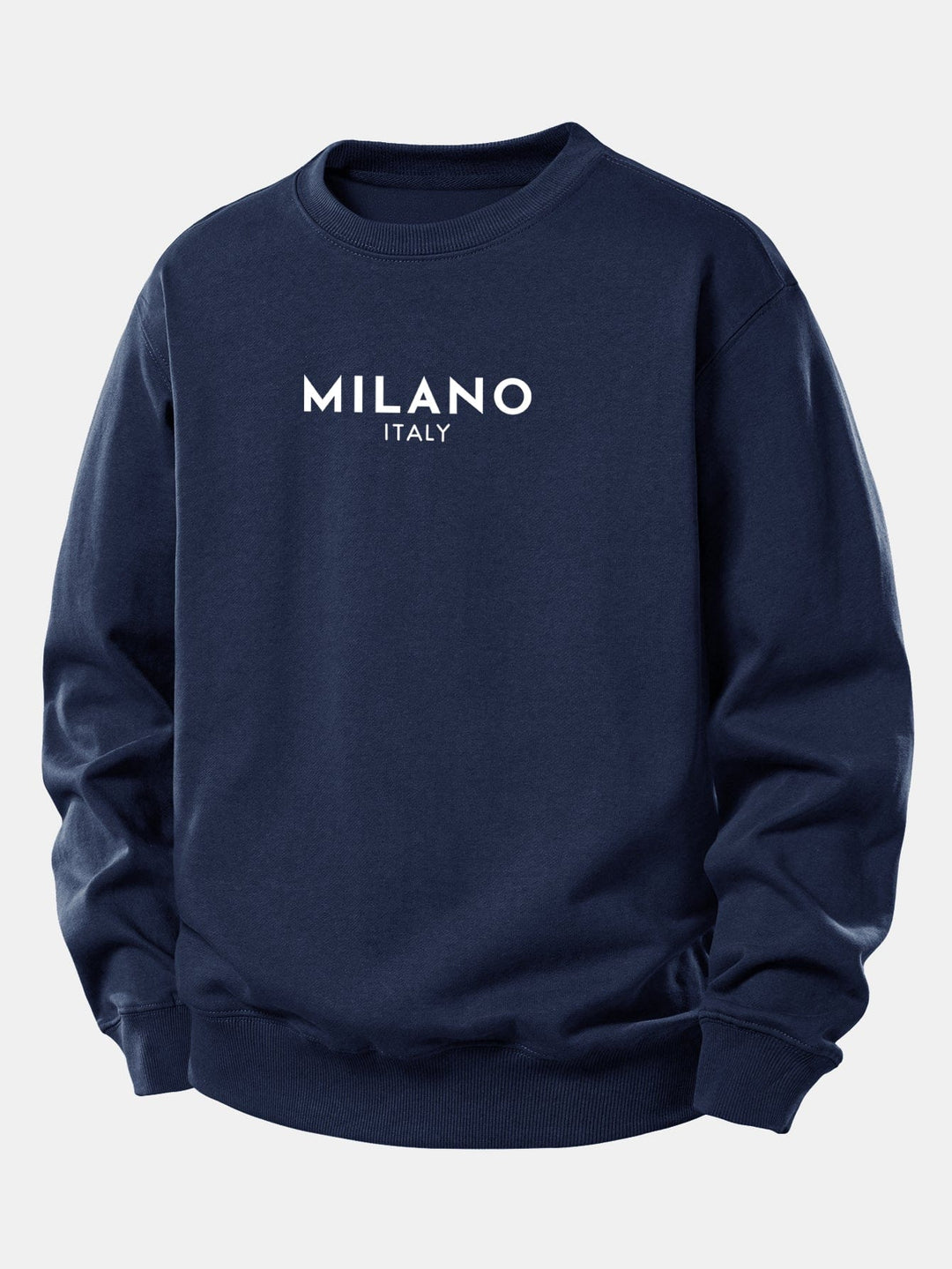 Velira Sweatshirts Tamsiai mėlyna / XS Milano spaudinys laisvas megztinis