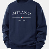 Velira Sweatshirts Tamsiai mėlyna / XS Milano Spaudos Laisvas Fit Mikina