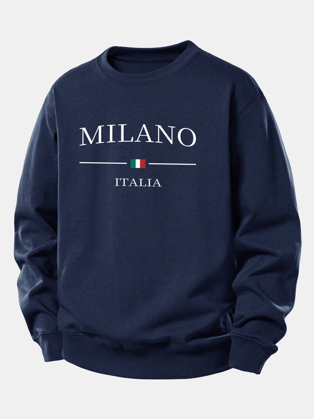 Velira Sweatshirts Tamsiai mėlyna / XS Milano Spaudos Laisvas Fit Mikina