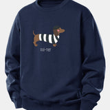 Velira Sweatshirts Tamsiai mėlyna / XS Prancūzų taksų spauda laisvo kirpimo džemperis