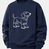 Velira Sweatshirts Tamsiai mėlyna / XS Šuo Batai Spaudiniu Laisvalaikio Fit Palaidinukė