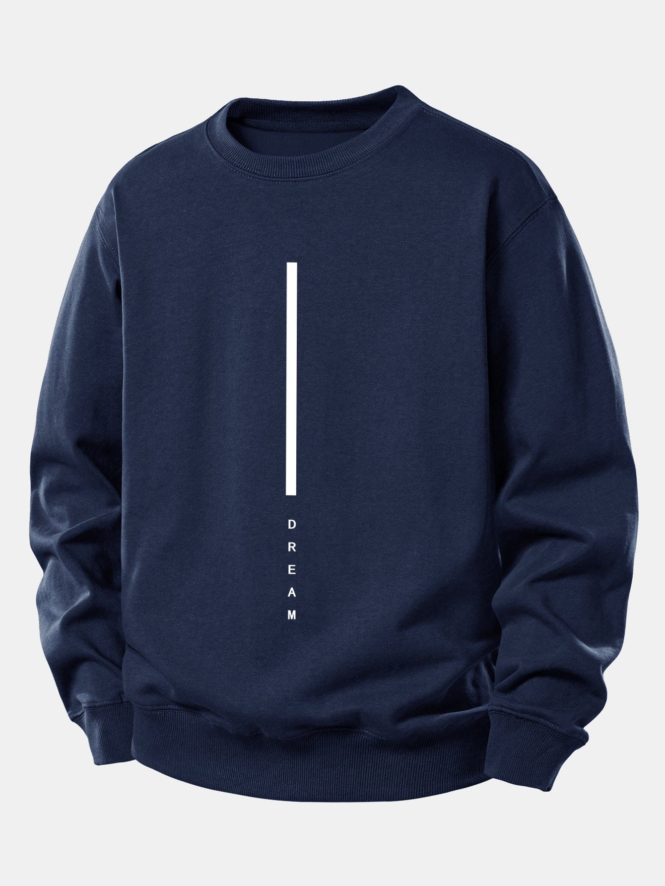 Velira Sweatshirts Tamsiai mėlyna / XS Svajonių Dryžuotas Spausdinimas Laisvas Fit Palaidinukė
