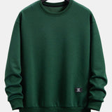 Velira Sweatshirts tamsiai žalia / S Atsipalaidavęs geometrinis dryžuotas džemperis