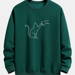 Velira Sweatshirts tamsiai žalia / S Katės Fist Bump Spaudimo Relax Fit Palaidinukė