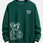 Velira Sweatshirts tamsiai žalia / S Meškos Pėdsakų Laisvalaikio Fit Džemperis