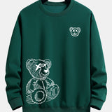 Velira Sweatshirts tamsiai žalia / S Meškos Pėdsakų Laisvalaikio Fit Džemperis