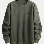 Velira Sweatshirts tamsiai žalia / S Raštinė Suede Crew Neck Džemperis