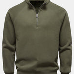 Velira Sweatshirts tamsiai žalia / S Ribota Raglano Rankovė Ketvirčio Užtrauktukas Svetimas