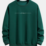 Velira Sweatshirts tamsiai žalia / S Sloganas Spausdinti Laisvas Fit Megztinis