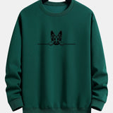 Velira Sweatshirts tamsiai žalia / S Žiūrintis Vokiečių Aviganis Spauda Laisvas Pritaikymas Palaidinė