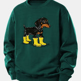 Velira Sweatshirts Tamsiai žalia / XS Batai su takso atspaudu, laisvas kirpimas, džemperis