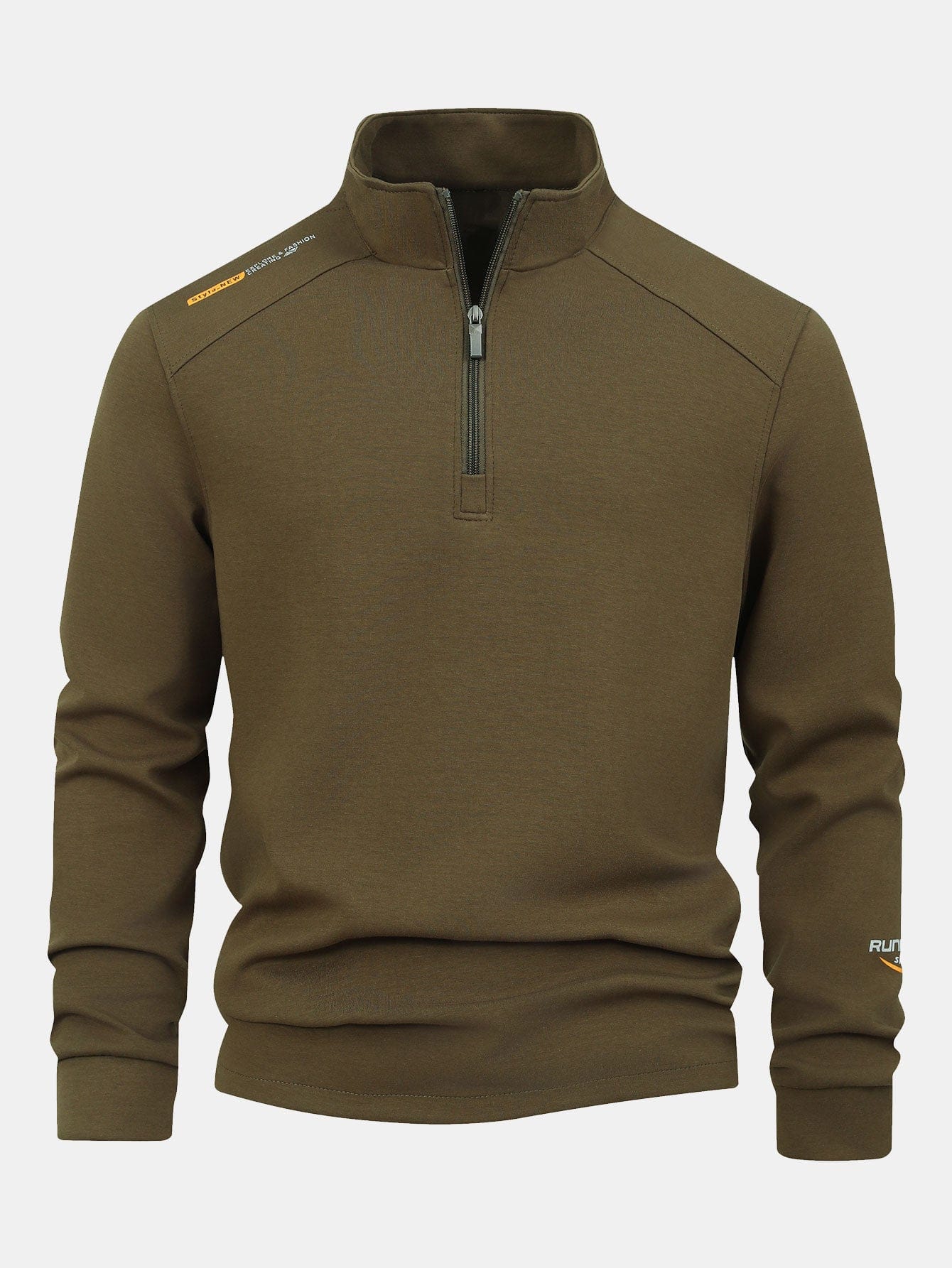 Velira Sweatshirts tamsiai žalia / XS Ketvirčio užtrauktuko džemperis