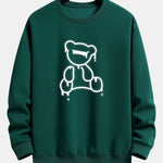 Velira Sweatshirts tamsiai žalia / XS Lino lokio atspaudo laisvas fit džemperis