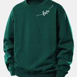 Velira Sweatshirts Tamsiai žalia / XS Meilės Spauda Laisvo Kirpimo Moteriškas Megztinis