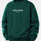 Velira Sweatshirts Tamsiai žalia / XS Milano spaudinys laisvas megztinis