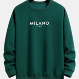 Velira Sweatshirts tamsiai žalia / XS Milano spaudinys laisvas prigludimas megztinis