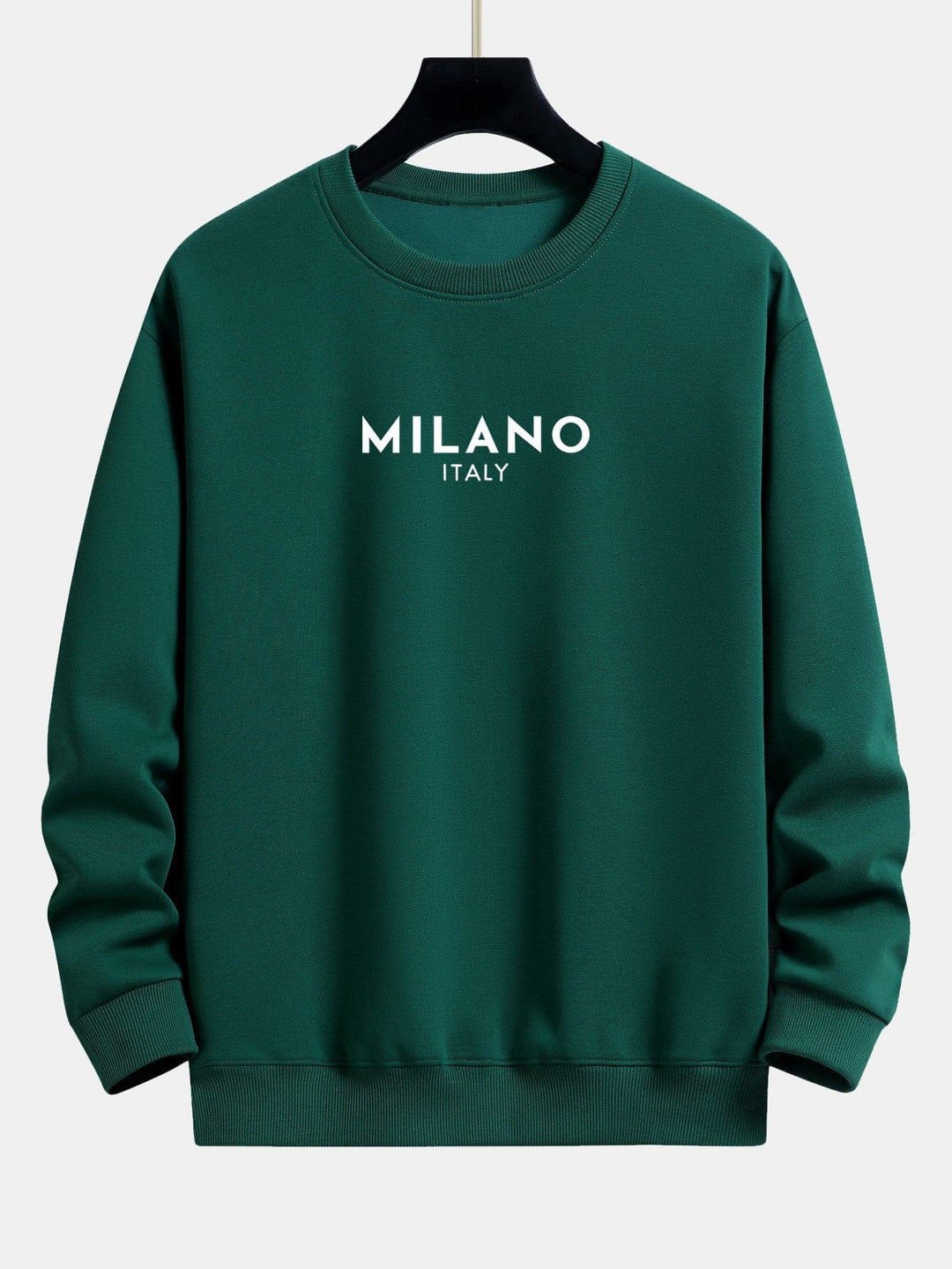 Velira Sweatshirts tamsiai žalia / XS Milano spaudinys laisvas prigludimas megztinis