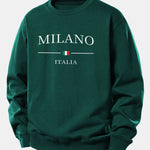 Velira Sweatshirts Tamsiai žalia / XS Milano Spaudos Laisvas Fit Mikina