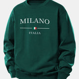 Velira Sweatshirts Tamsiai žalia / XS Milano Spaudos Laisvas Fit Mikina