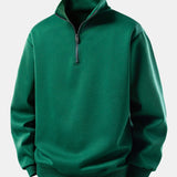 Velira Sweatshirts Tamsiai žalia / XS Relaksuotas Fit Ketvirčio Užtrauktukas Palaidinė