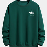 Velira Sweatshirts Tamsiai žalia / XS Šalikas su ryklių spauda, laisvas kirpimas