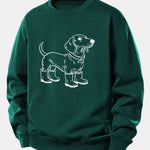 Velira Sweatshirts Tamsiai žalia / XS Šuo Batai Spaudiniu Laisvalaikio Fit Palaidinukė