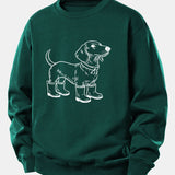 Velira Sweatshirts Tamsiai žalia / XS Šuo Batai Spaudiniu Laisvalaikio Fit Palaidinukė