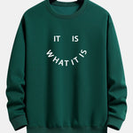 Velira Sweatshirts tamsiai žalia / XS Tai, kas yra, atspausdintas laisvas megztinis