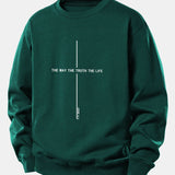 Velira Sweatshirts Tamsiai žalia / XS Tikėjimo spauda laisvo kirpimo džemperis