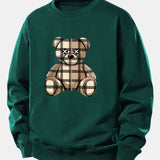Velira Sweatshirts Tamsiai žalia / XS Tikrinto Lokio Spaudas Laisvas Palaidinukas
