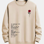 Velira Sweatshirts tan / S Rožinė šūkio spauda laisvo kirpimo megztinis