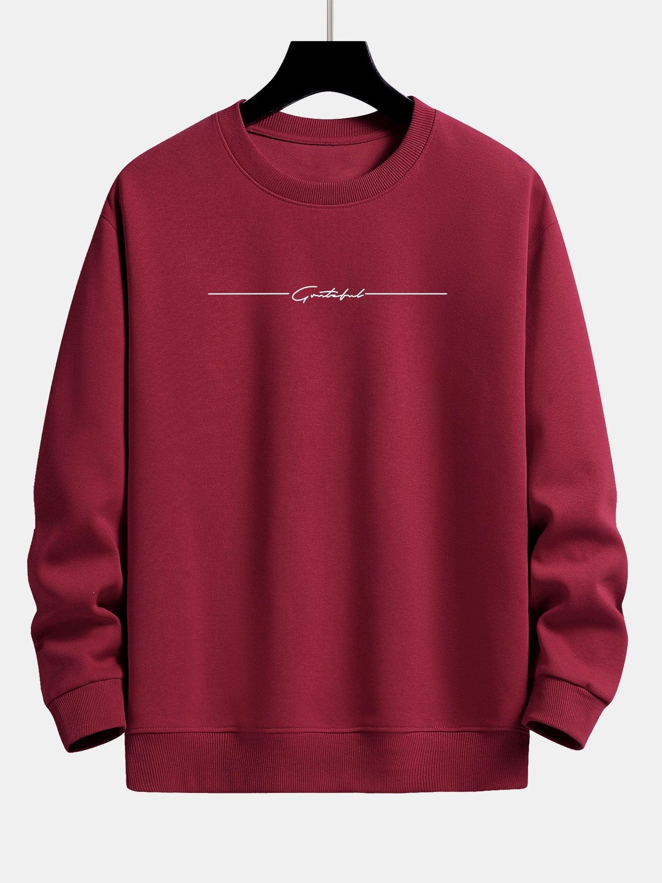 Velira Sweatshirts vyno raudona / S Sloganas Spausdinti Laisvas Fit Megztinis