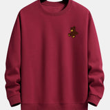 Velira Sweatshirts vyno raudona / XS Meškiuko Spaudas Atsipalaidavęs Džemperis