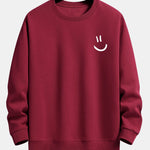 Velira Sweatshirts vyno raudona / XS Šypsenos Veido Spauda Laisvas Fit Palaidinukė