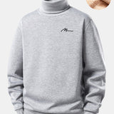 Velira Sweatshirts Vyrų Print Teddy Fleece Pamušalu Kaklo Megztinis