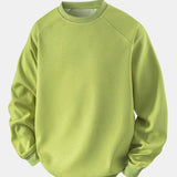 Velira Sweatshirts žalia / S Atsipalaidavęs Waffle Crew Neck Megztinis